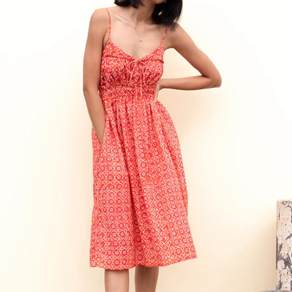 Ciao Lucia Contessa Dress in Poppy - size S - worn once, red and white print